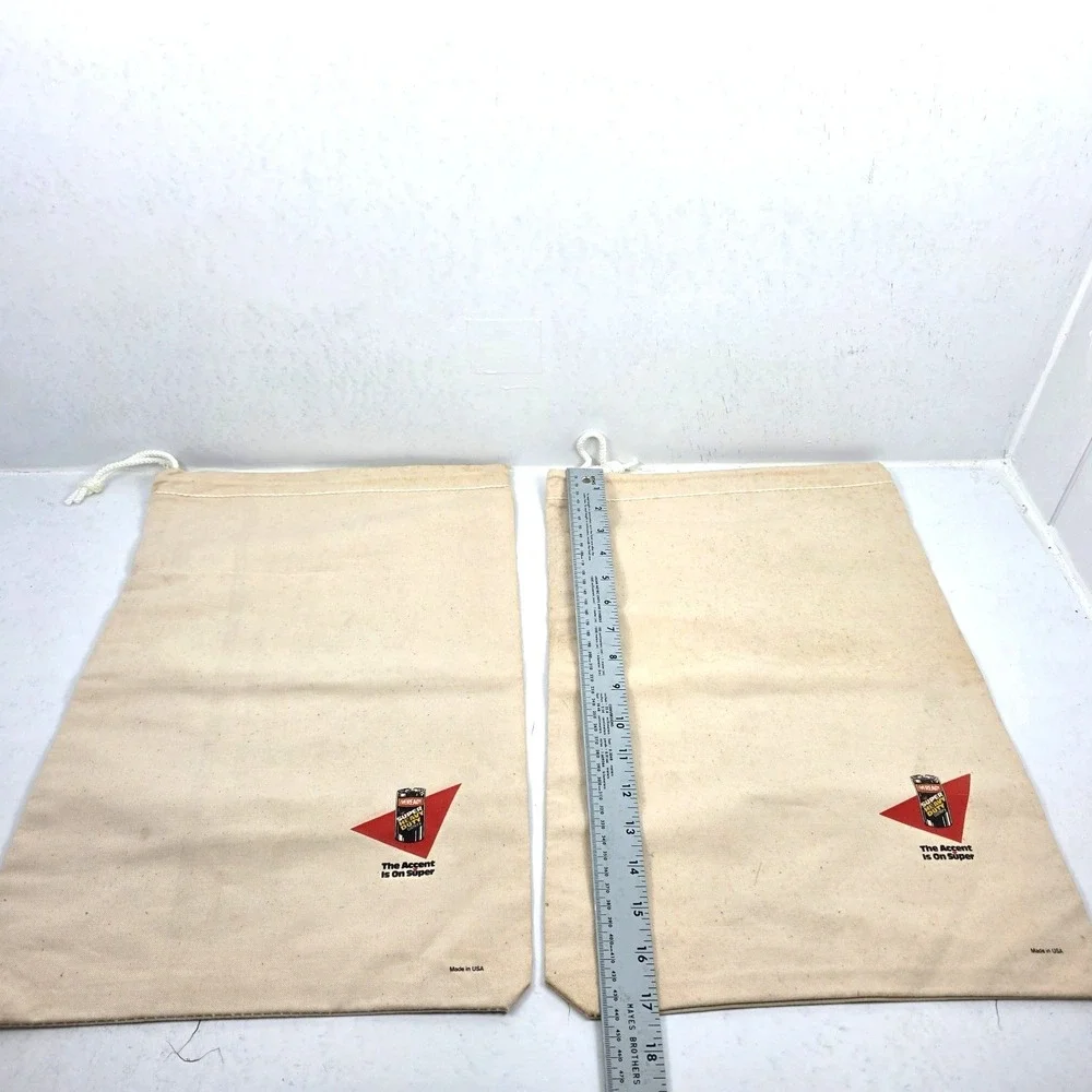 Vintage Sporty Goofy Set of 2 Canvas Bag With Drawstring Walt Disney 12